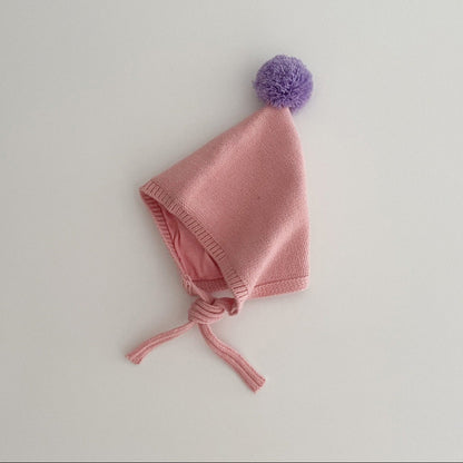 とんがりボンボンニットボンネット(10color)