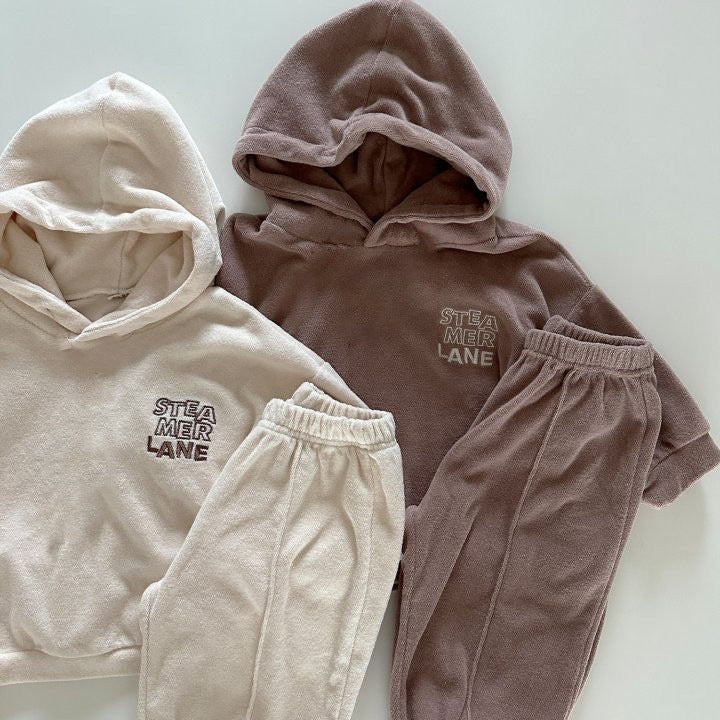 ゆったりフードスウェットセットアップ(2color)