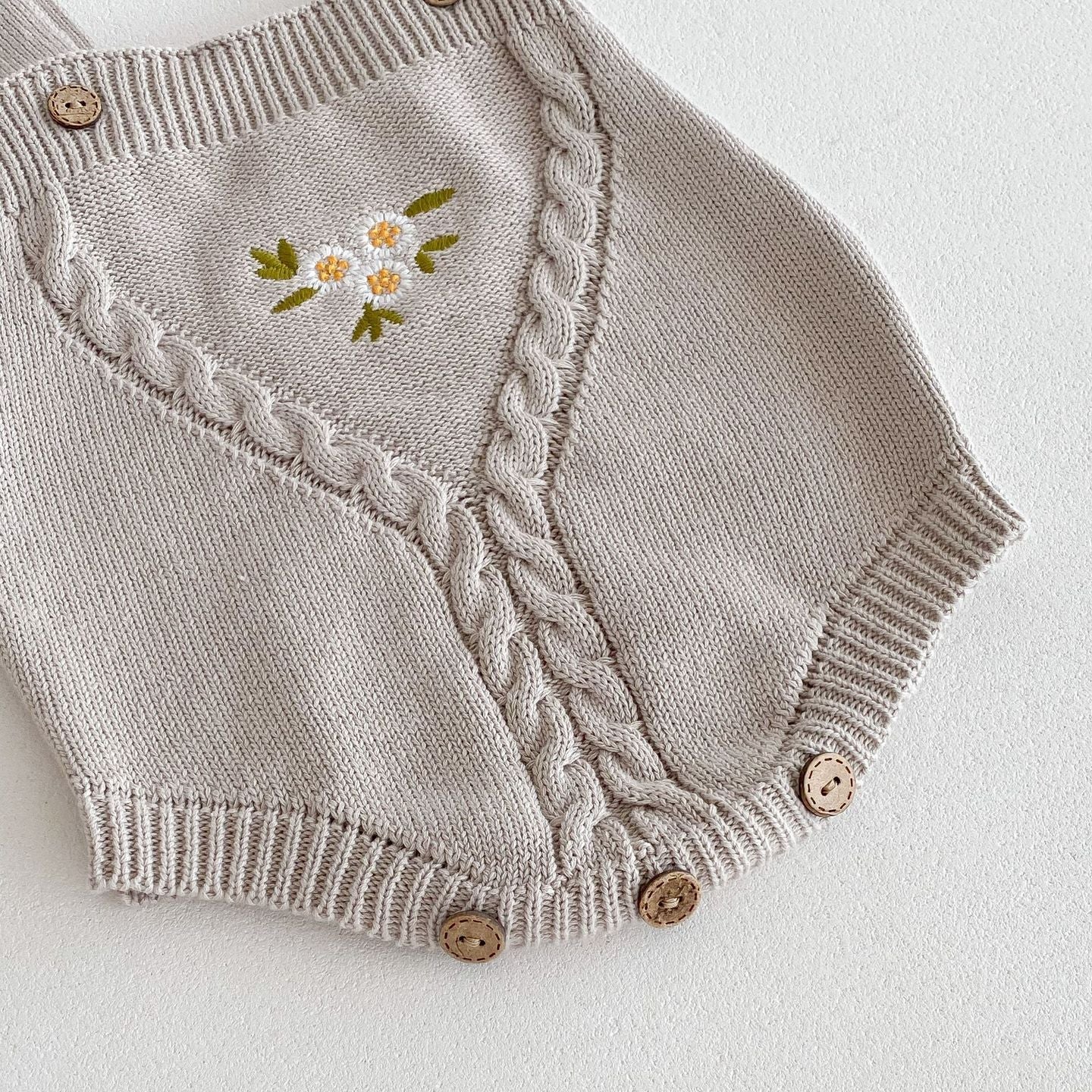 縄編みカントリーニットセットアップ