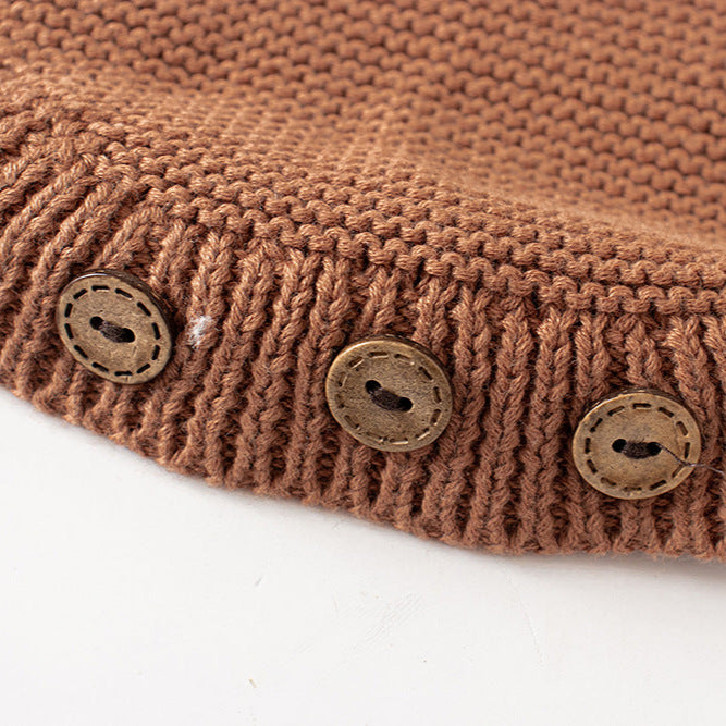 レインボーベビーニットサロペット(3color)