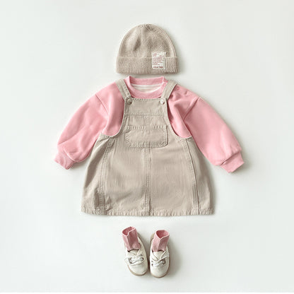 淡色デニムスカートサロペット(3color)