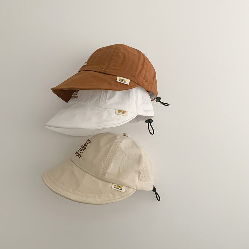 クマさん刺繍アーチキャップ(4color)