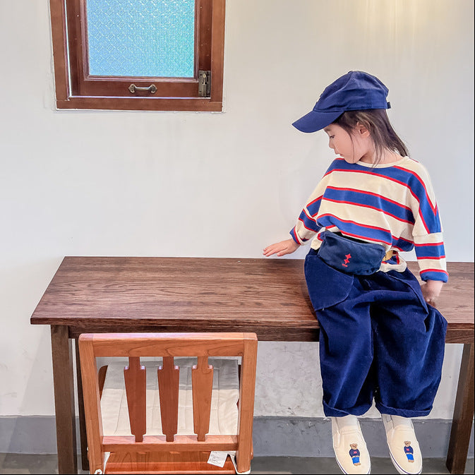 [2color / 80-130] ワイドボーダープルオーバー
