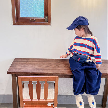 [2color / 80-130] ワイドボーダープルオーバー