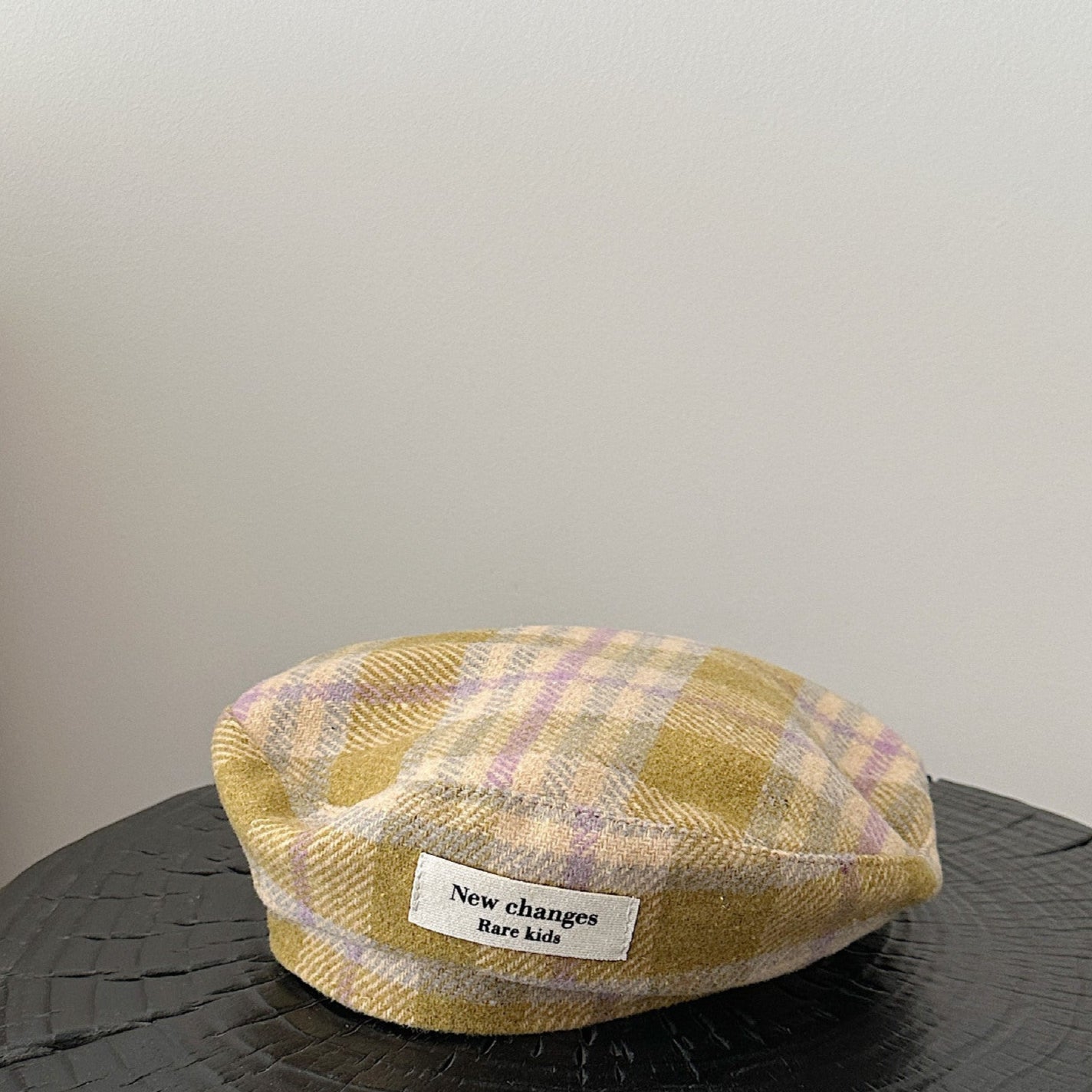 レトロチェックベレー帽(3color)