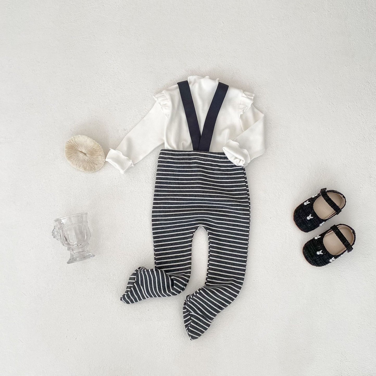 ボーダーサスペンダーレギンス(2color)