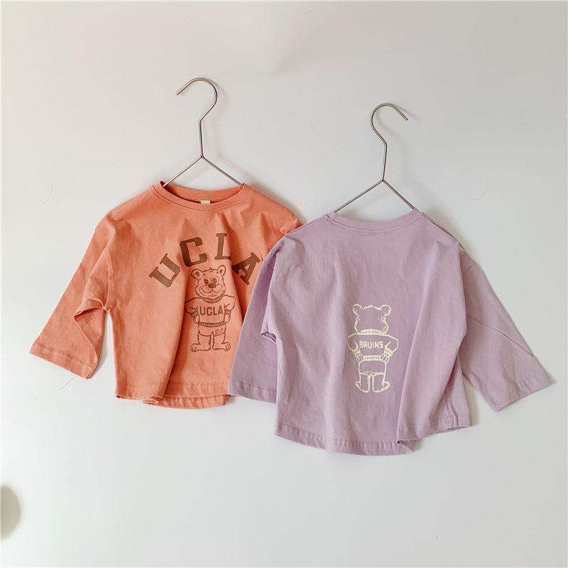 🅽🅴🆆 [3color / 80-130] ラフベアプリントTシャツ