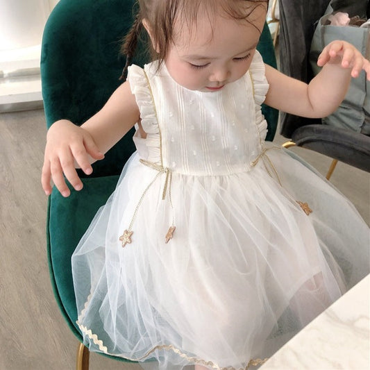 ［再販売］ノースリーブフリルレースドレス