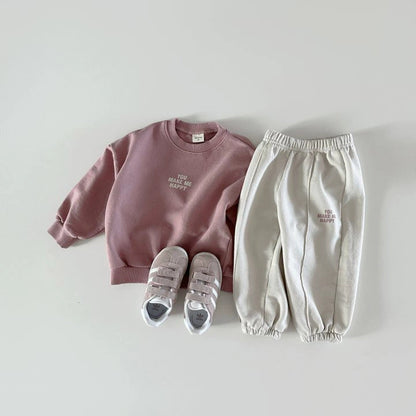 英字バイカラースウェットセットアップ(9color)