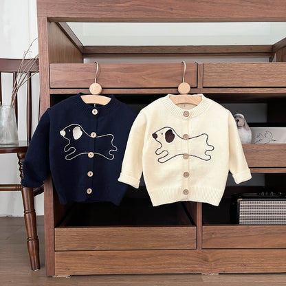 ステッチドッグニットカーディガン(2color)