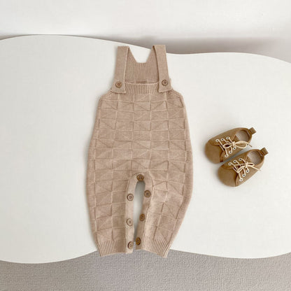 ベビーサロペットロングニット(3color)