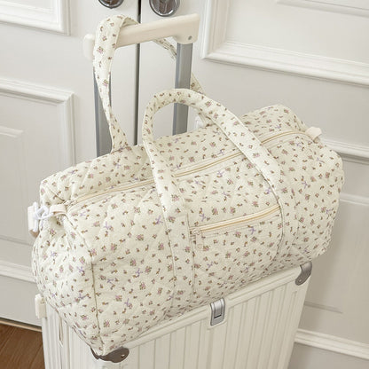 🅽🅴🆆 [2color] 小花柄キルティングトラベルバッグ
