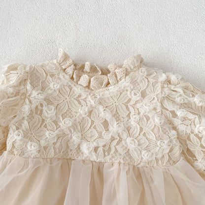 🅽🅴🆆 フラワーメッシュフリルカラーロンパース