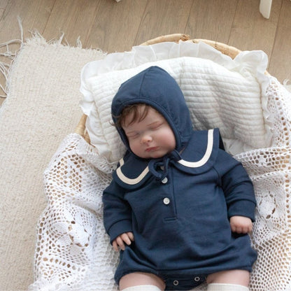 丸襟ラインロンパース(2color)