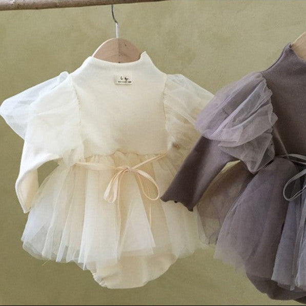 🅽🅴🆆 ナチュラルセレモニーベビーロンパース(2color)