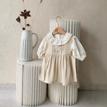 サイドリボンエプロンワンピース