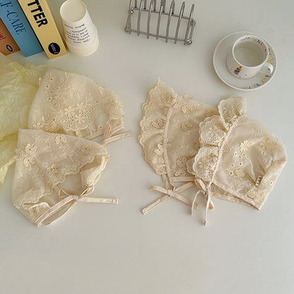 ベビーレースデザインボンネット(4color)