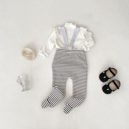 ボーダーサスペンダーレギンス(2color)