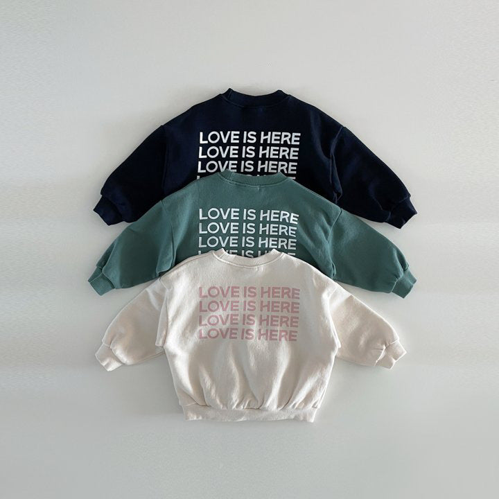 [3color / 80-130] バックプリントスウェットトップス