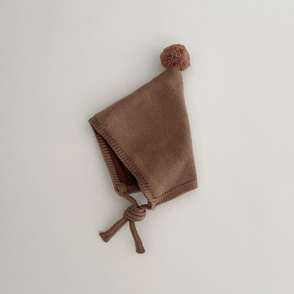 とんがりボンボンニットボンネット(10color)