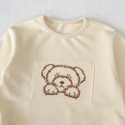 イラストべあ長袖ロンパース