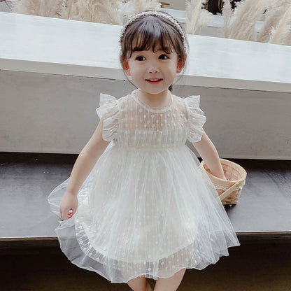 【再入荷】スカラップスリーブドレス2color