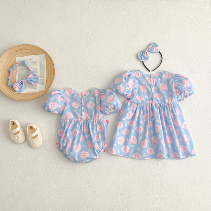 🅽🅴🆆 [2type / 66-120] パステルポップフラワーロンパース&ワンピース