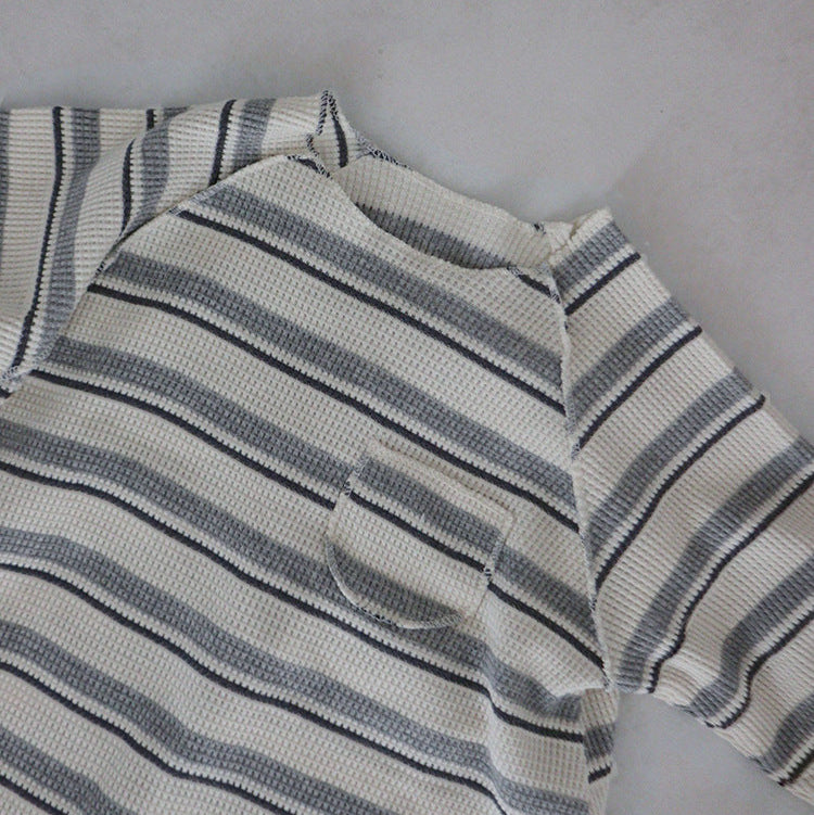 フレンチボーダー長袖ロンパース(2color)