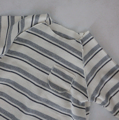 フレンチボーダー長袖ロンパース(2color)