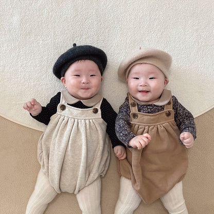 スウェットベビーサロペット(3color)