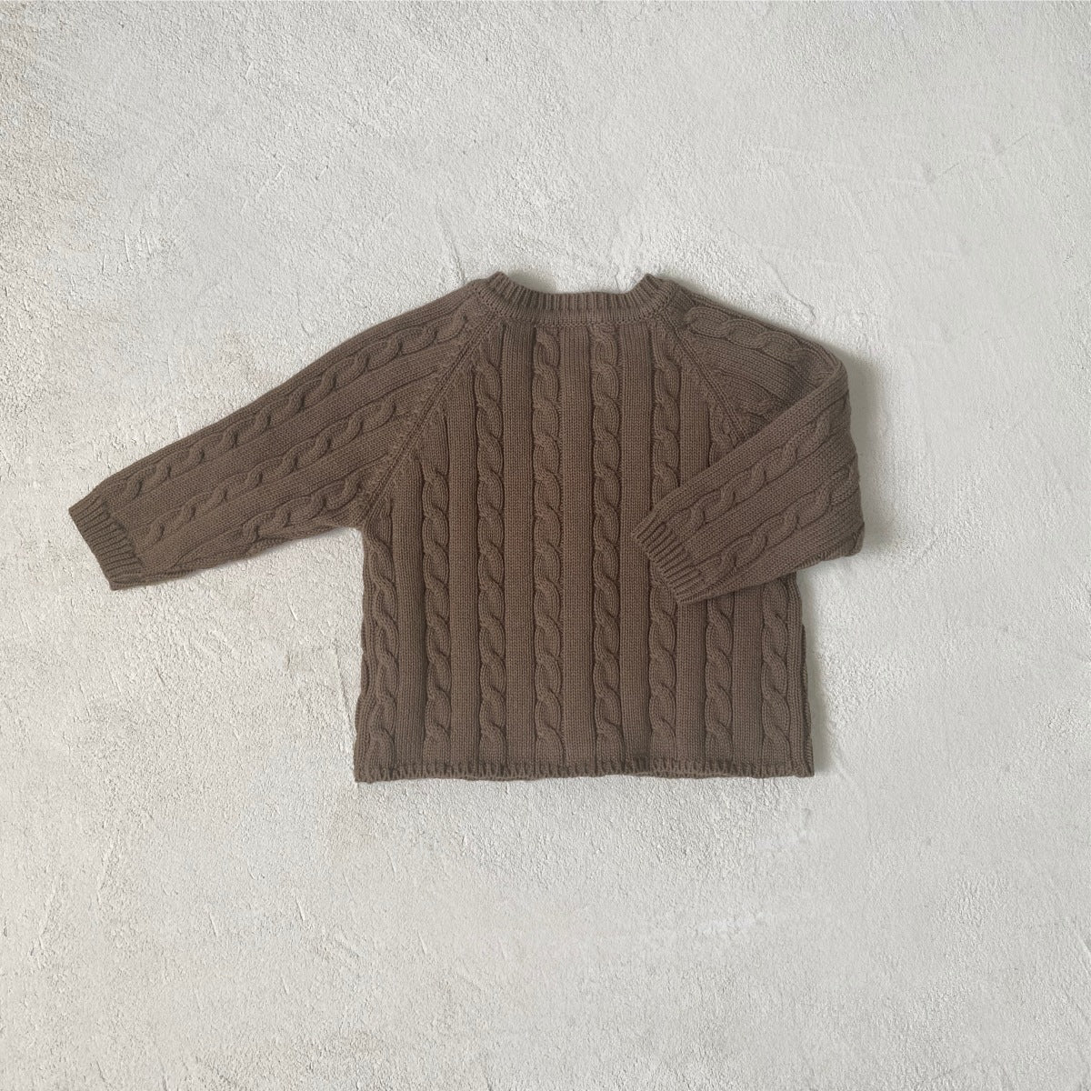 縄編みショコラニットカーディガン(3color)