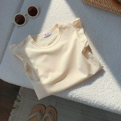 🅽🅴🆆 [11color / 90-140] シンプルフリルノースリーブ