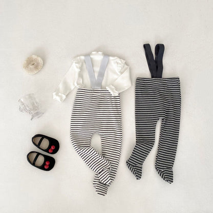 ボーダーサスペンダーレギンス(2color)