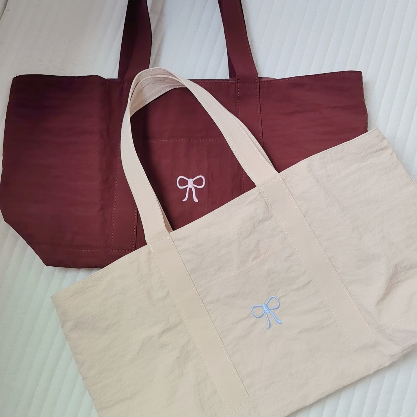 リボンハンドマザーズバッグ(2color)