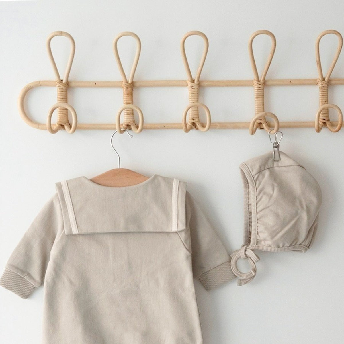 丸襟ラインロンパース(2color)