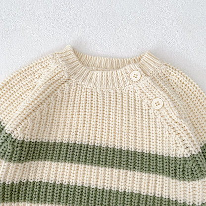 グリーンボーダーニットセットアップ