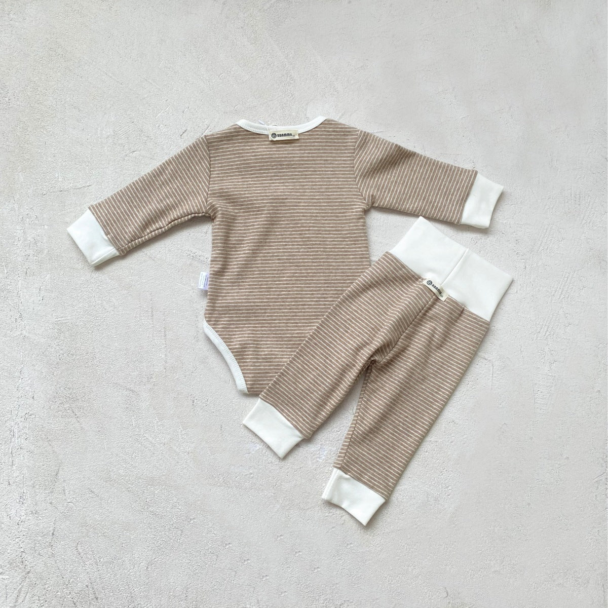 ナチュラルベビールームウェア3点セット(2color)