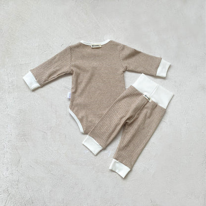 ナチュラルベビールームウェア3点セット(2color)