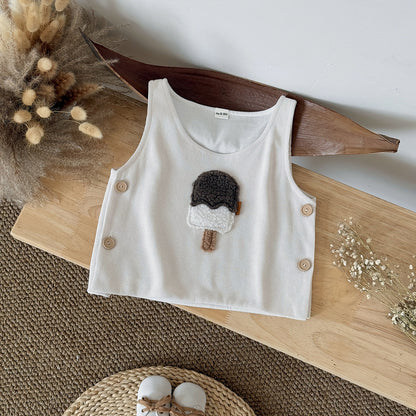 ベビースポットコーデュロイベスト(2color)