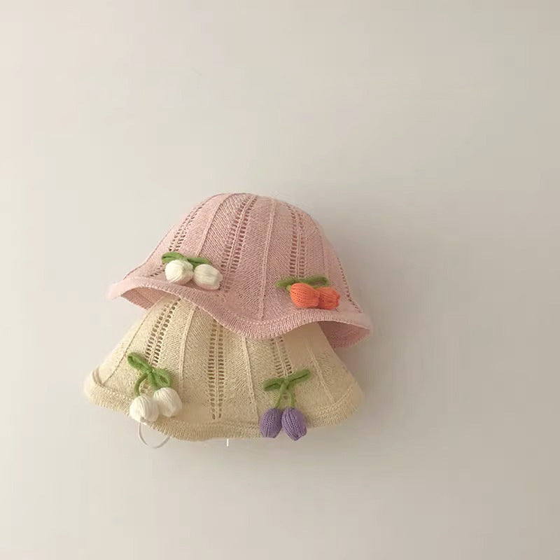 🅽🅴🆆 [3color / one size] ボンボンおはなベビーサマーハット