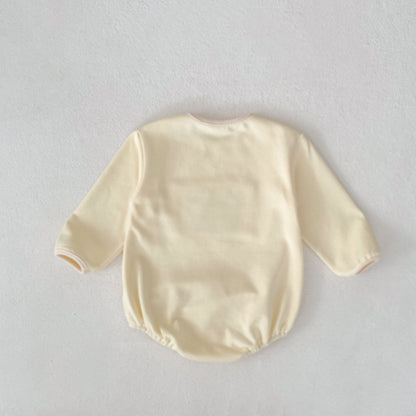 イラストべあ長袖ロンパース