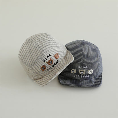 [4color / one size] ゆるべあ刺繍ベビーキャップ