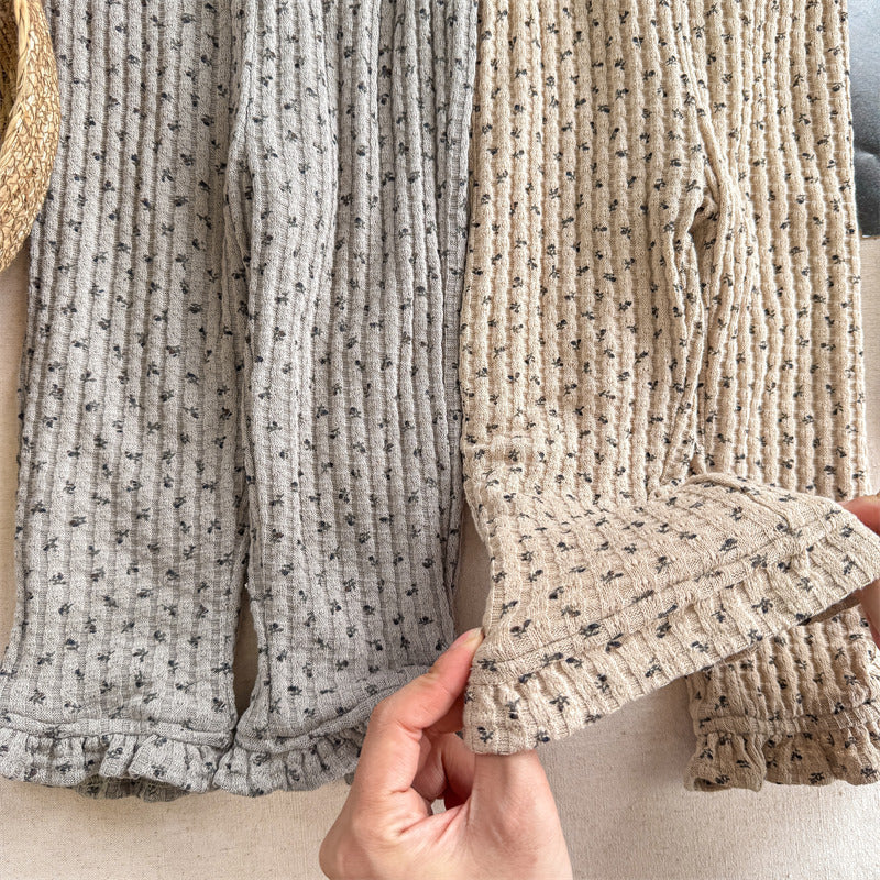 花柄ふんわりリブボトム(2color)