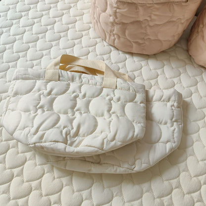 ぷっくりベアキルティングバスケット(2color)