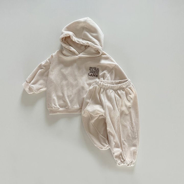 ゆったりフードスウェットセットアップ(2color)