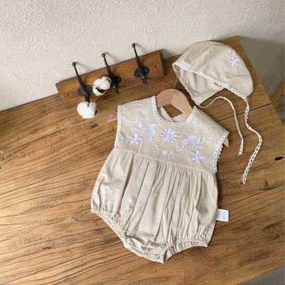 🅽🅴🆆 [2color / 66-90] ノルディック刺繍ロンパースセット