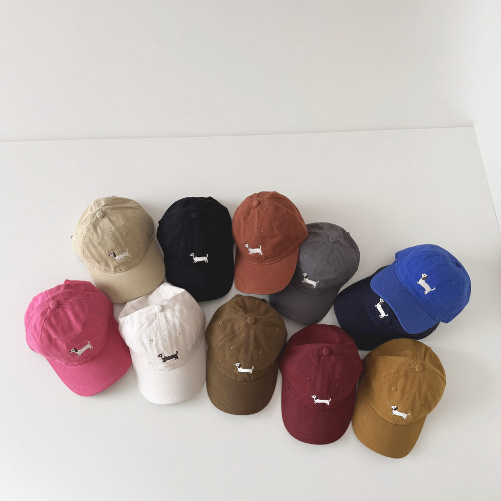 ダックス刺繍キッズキャップ(11color)