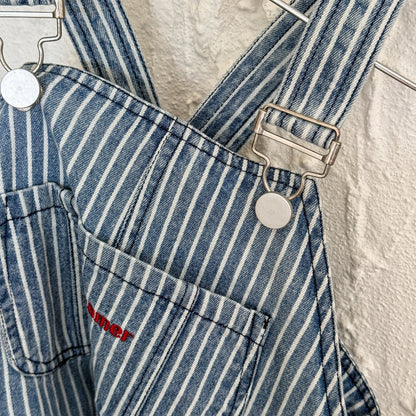 [2color / 80-130] ユニセックスストレートレッグオーバーオール