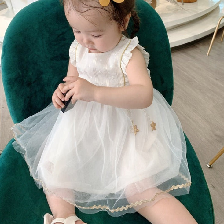 ［再販売］ノースリーブフリルレースドレス