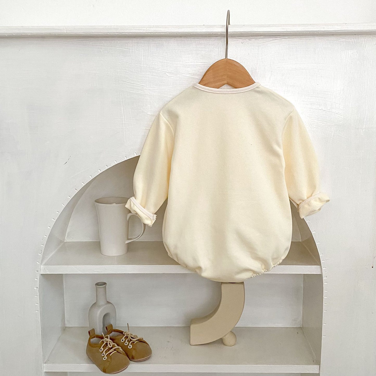 イラストべあ長袖ロンパース